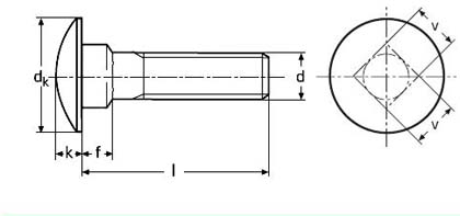 DIN 603 Carriage Bolts drawing