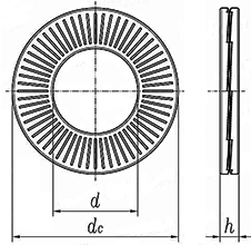 DIN 25201 Wedge Lock Washer