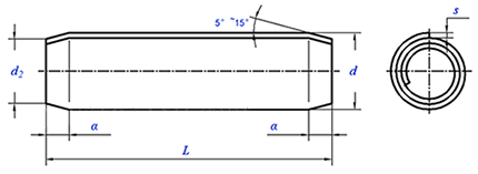 DIN 7343 / ISO 8750 Coiled Spiral Spring Pins