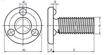Projection Weld Screw drawing